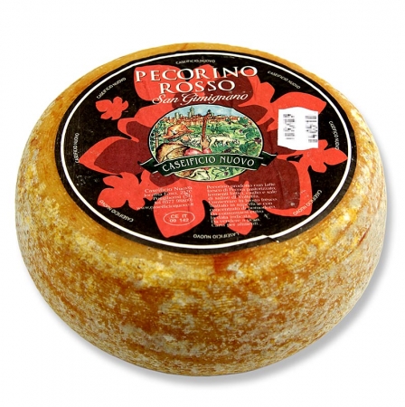 Pecorino Rosso, Schafskäse mit roter Rinde (Tomatenmark), ca. 6 Monate alt, ca.1,2 kg