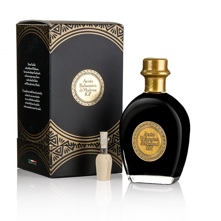 Aceto Balsamico di Modena I.G.P. aus dem Wacholderfass, schwarze Schatulle, 250 ml