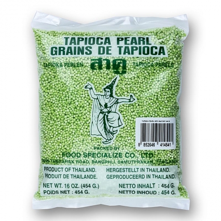 Tapiokaperlen, grün, mit Pandanusaroma, 454g