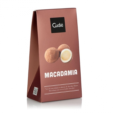 Catanies, karam. Macadamia in weißer Schokolade, Cudie, 80g