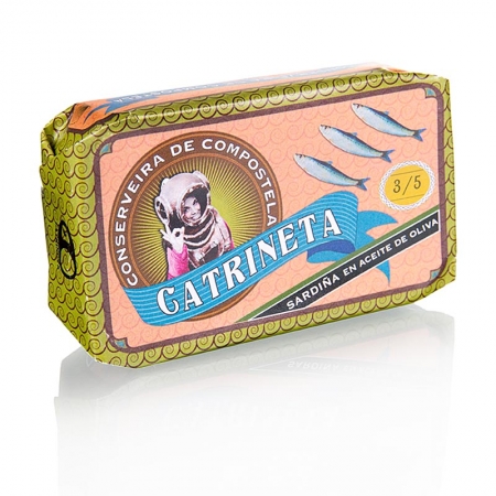 Sardinen, ganz, in Olivenöl, 3-5 Stück, Catrineta, 115g