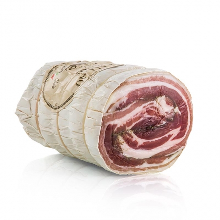 Pancetta durchwachsener Speck, gerollt, Montalcino Salumi, ca.2,75 kg