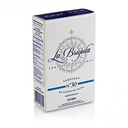 Sardinen in Olivenöl (12-15 Stück), La Brújula, 115g