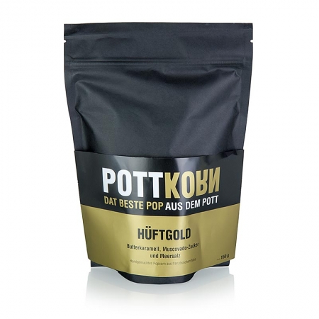 Pottkorn - Hüftgold, Popcorn mit Butterkaramell, Muscovado, Meersalz, 150g