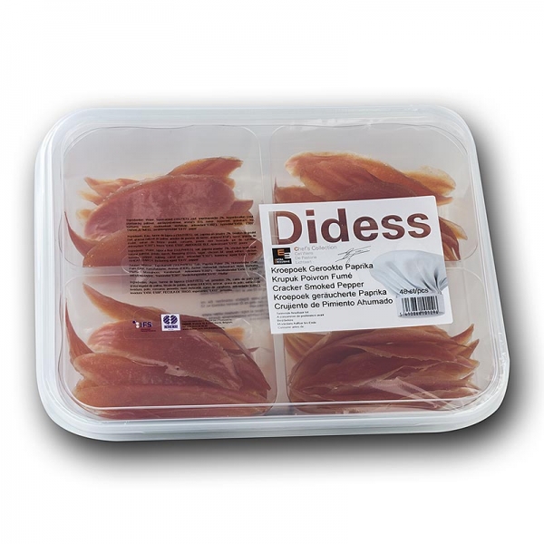 Kroepoek mit geräucherter Paprika, ungebacken, orange, 105g, 48 St