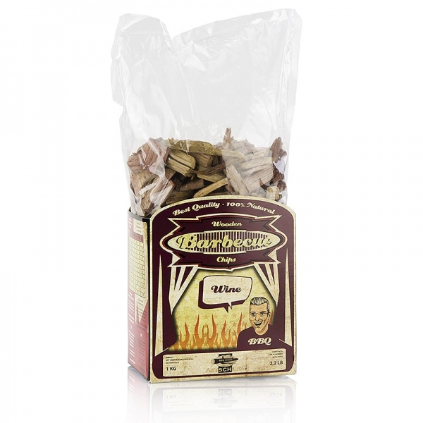 Grill BBQ - Räucherchips aus Rotwein Eichenholz, 1 St