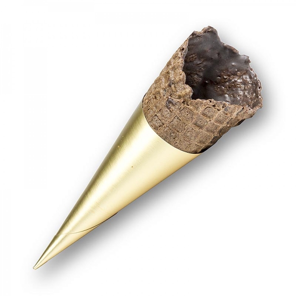 Waffelhörnchen Kakao, gecoated, Ø30x80mm h, 498g, 83 St