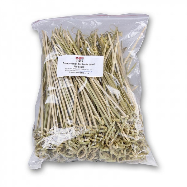 Bambus-Spieße, mit Knotenende, grün, 18cm, 250 St