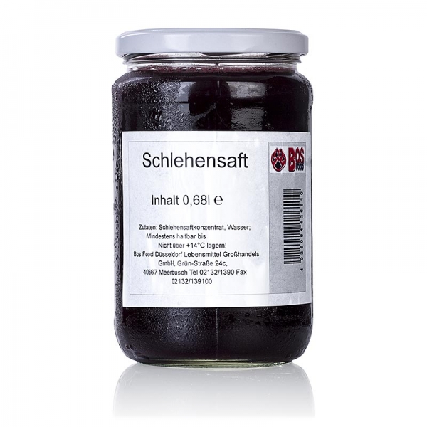 BOS FOOD Schlehensaft, naturrein & ungezuckert, 680 ml