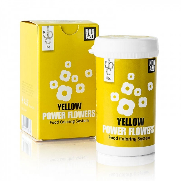 PowerFlowers - Gelb, AZO-freie Lebensmittelfarbe für Schokolade, Mona Lisa, 50g