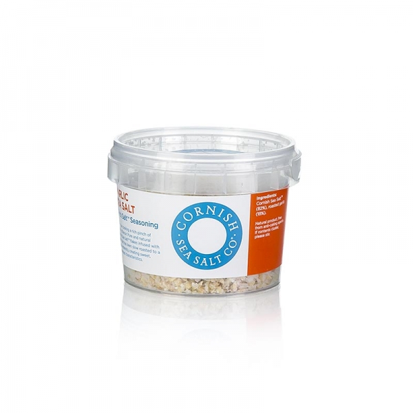 Cornish Sea Salt, Meersalzflocken mit geröstetem Knoblauch aus Cornwall/England, 55g