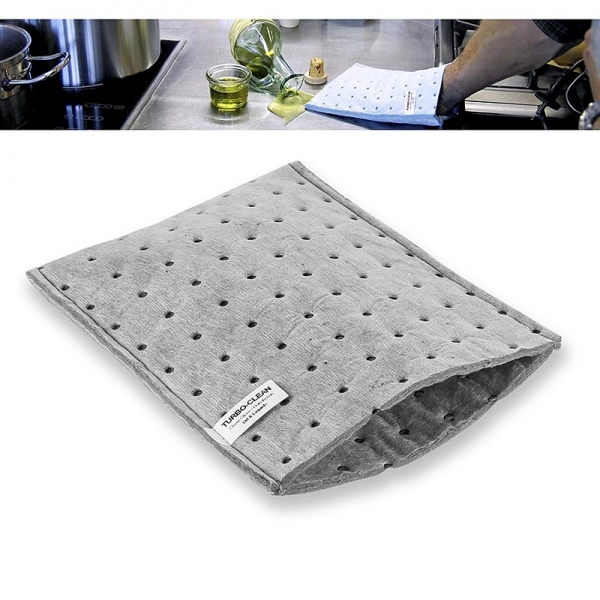 Turbo Clean Glove, oil&liquids, Handschuh zum Aufnehmen Öl & Flüssigkeit, grau, 10 St