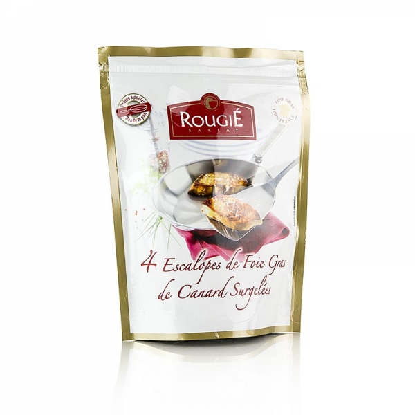 Entenstopfleber, 4 kleine Scheiben à ca. 35g, Rougié, TK, 140g