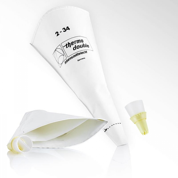 Spritzbeutel, mit 2 Kammern, NR.2, 34cm, inkl. Doppel-Tülle, 1 St