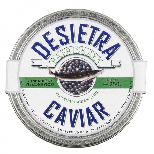 Desietra Baeriskaya (Imperial) Kaviar (baerii), Aquakultur,ohne Konservierungsmittel, 250g