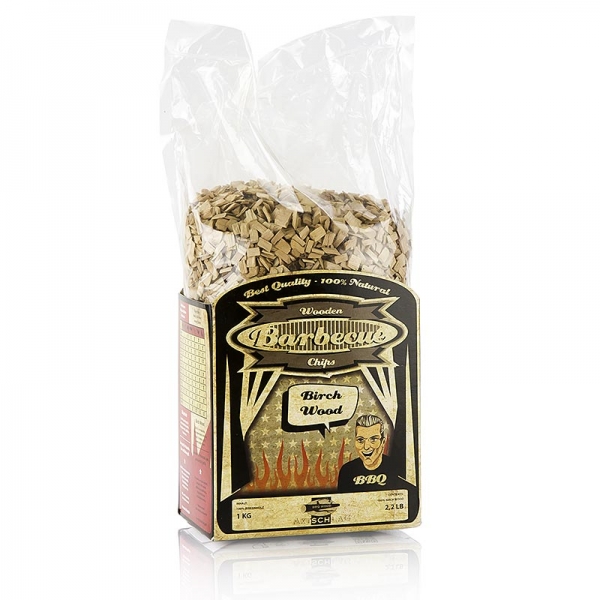 Grill BBQ - Räucherchips aus Birkenholz (Birch), 1 kg