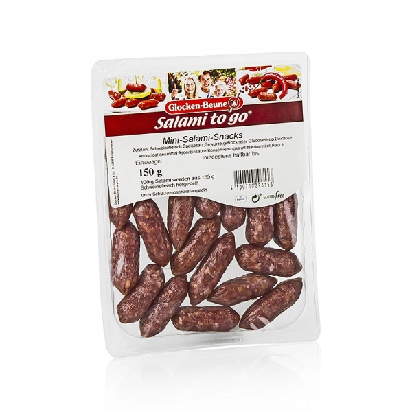 Mini Salamis, kleine pikante Würstchen, ca. 20-24 Stück, 150g