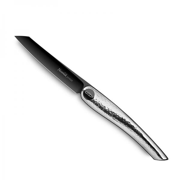 Nesmuk Janus Klappmesser (Folder), 202mm (115mm geschl.), Hammerschlag Silber, 1 St