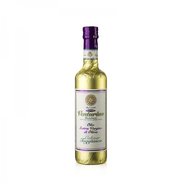 Venturino Olivenöl Extra Vergine, 100% Taggiasca Oliven, Goldfolie, 500 ml