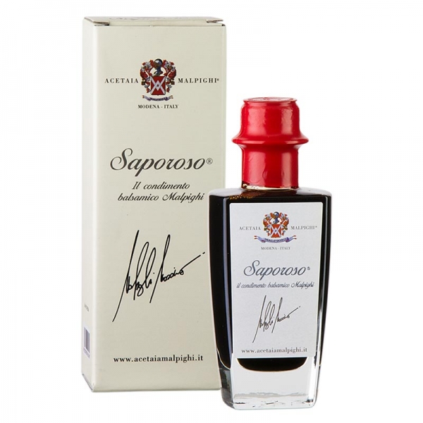Balsamico Condiment "Saporoso", 7 Jahre, Eichen- & Akazienholzfass, Malpighi, 100 ml
