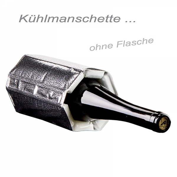 Vacu Vin Kühlmanschette für Weinflaschen, silber, 1 St