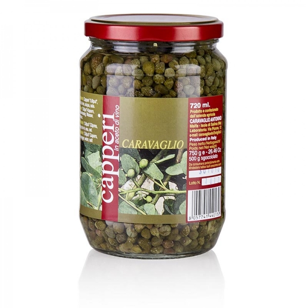 Kapern, extra klein, in Weißweinessig mit Meersalz, 750g