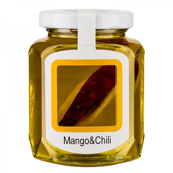 Akazienhonigzubereitung mit getrockneter Mango und Chili, imhonig, 250g