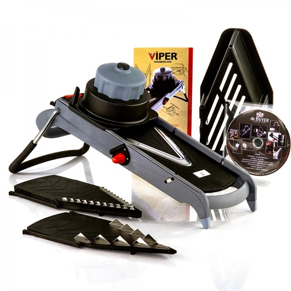 Mandoline Viper, Edelstahl, Messer glatt & gewellt, Julienne 4+10mm, 1 St