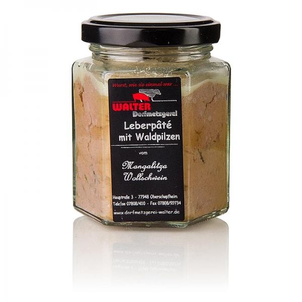 Leberpâté mit Waldpilzen, vom Mangaliza Wollschwein, 150g