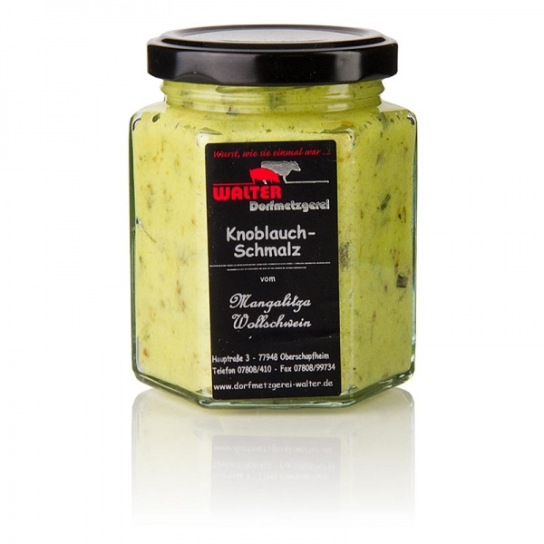 Knoblauchschmalz, vom Mangaliza Wollschwein, 140g