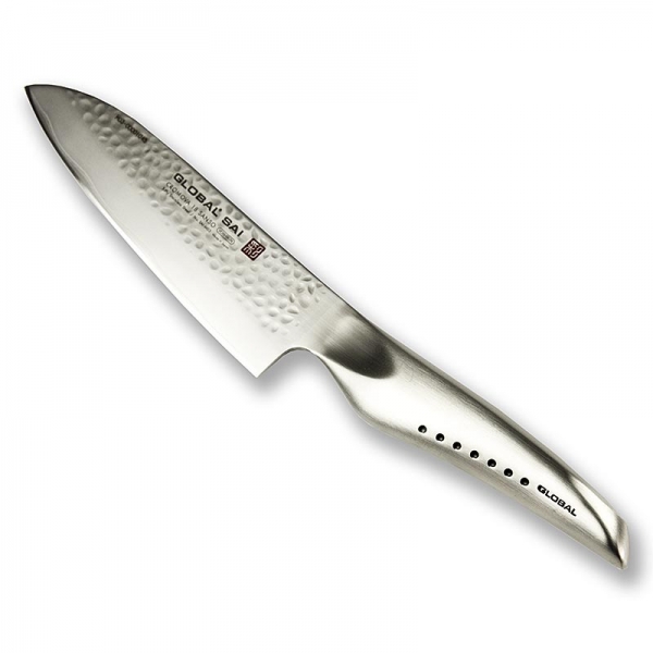 Global SAI-M03 Santokumesser, Hammerschlagdesign, 13,5cm, 1 St