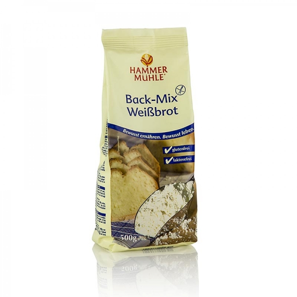 Back-Mix Weißbrot, glutenfreie Backmischung, Hammermühle, 500g