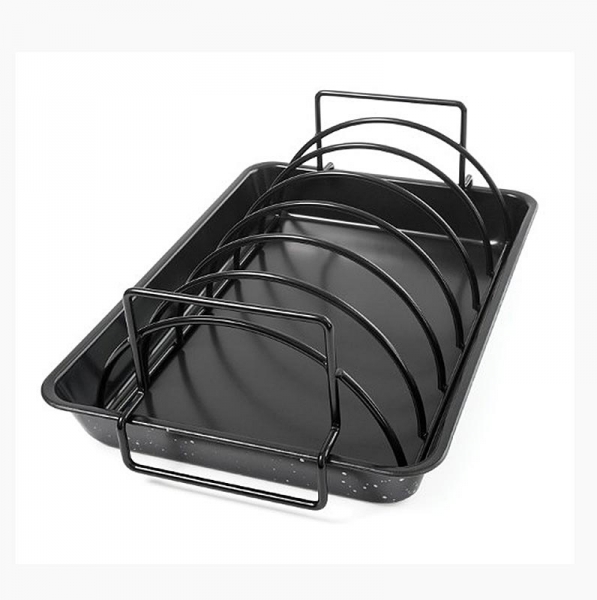 Grillzubehör - 3 in1 Bratenkorb, mit Spare-Rib-Halter und Bräter, 1 St