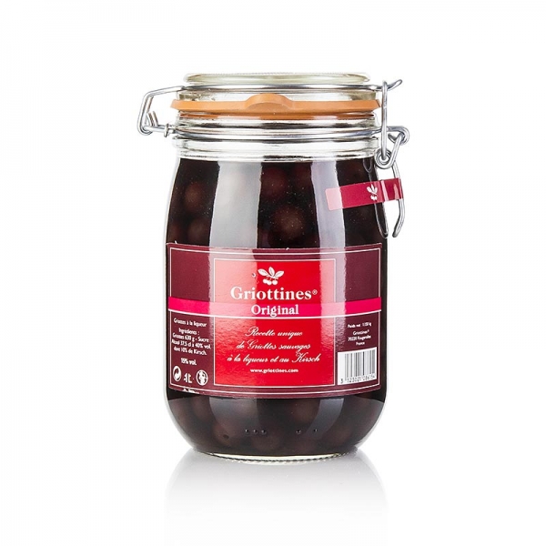 Griottines Original, halbkand. Sauerkirschen o.Kern o.Stiel, in Likör,15% vol., 1 l