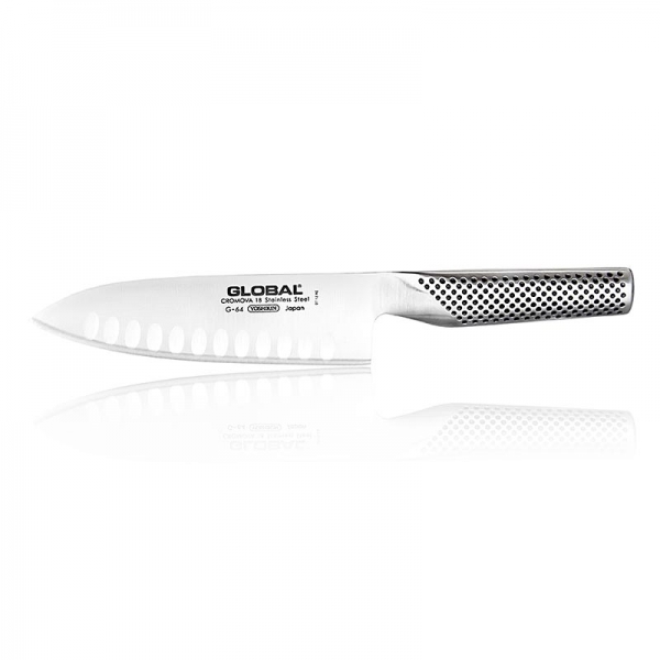 Global G-64 Santoku Messer mit Kulle, 16cm, 1 St