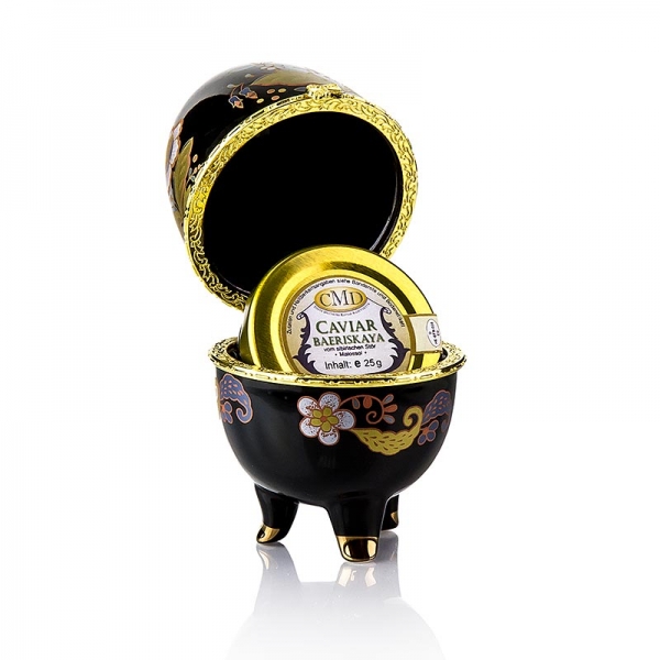 ZARIN Kaviar-Ei mit Desietra Baeriskaya Kaviar (Acipenser baerii), 25g
