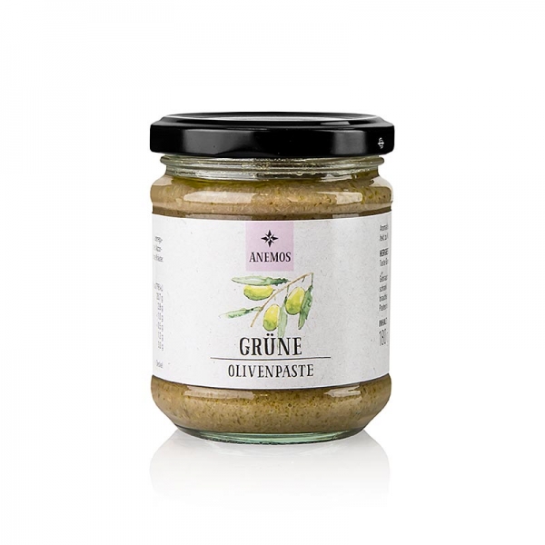 Oliven-Paste - Tapenade, grün, aus Chalkediki Oliven, ANEMOS, 180g