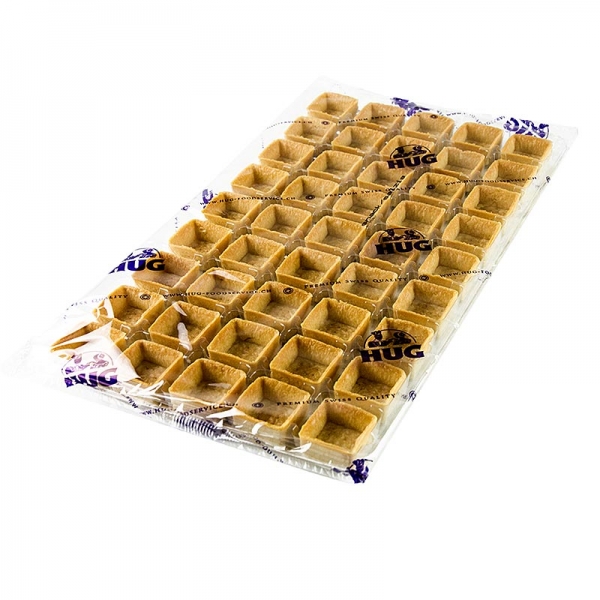 Dessert-Tartelettes-Mini - Filigrano, Quadrat, 3,3cm, H 1,8cm, Mürbeteig, 1,48 kg, 225 St