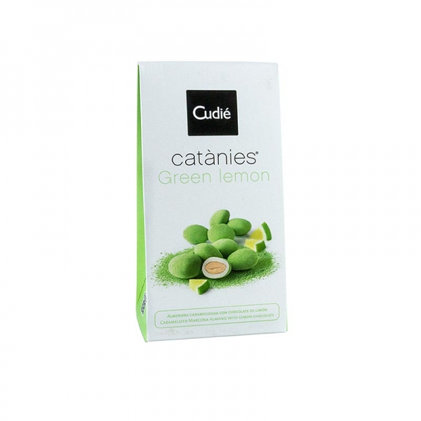 Catanies green lemon, span. Mandeln in Zitronenschokolade, Cudies, 80g