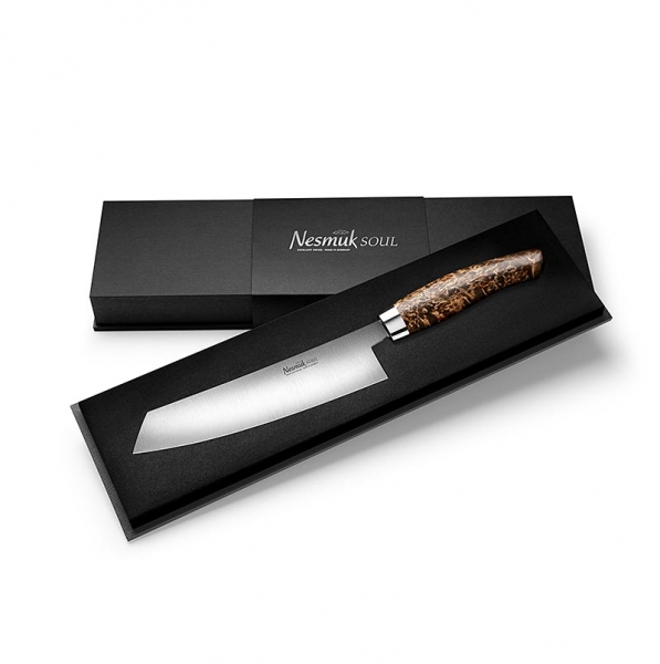 Nesmuk Soul 3.0 Kochmesser, 180mm, Edelstahlzwinge, Griff Maserbirke, 1 St