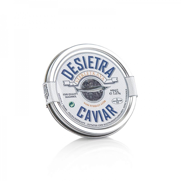 Desietra Sterletkaya Kaviar vom Sterlet Stör, Aquakultur Deutschland, 125g