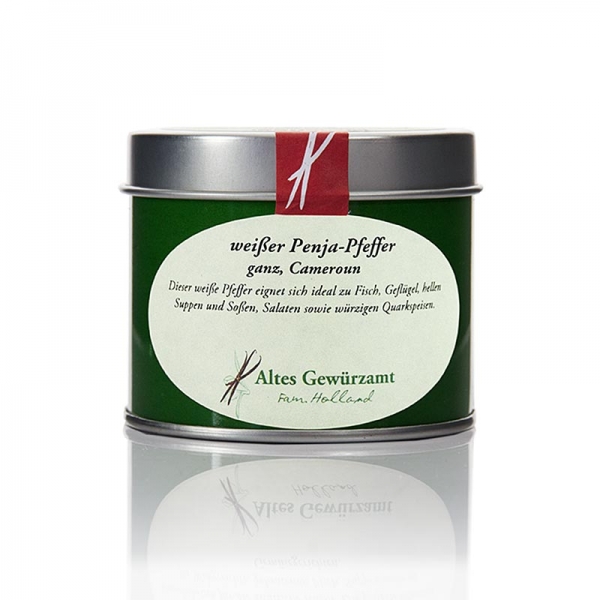 Weißer Penja Pfeffer ganz, Camerun, Altes Gewürzamt, 90g