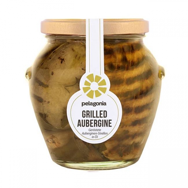Pelagonia Grilled Aubergine - Geröstete Auberginen-Streifen in Öl 510g