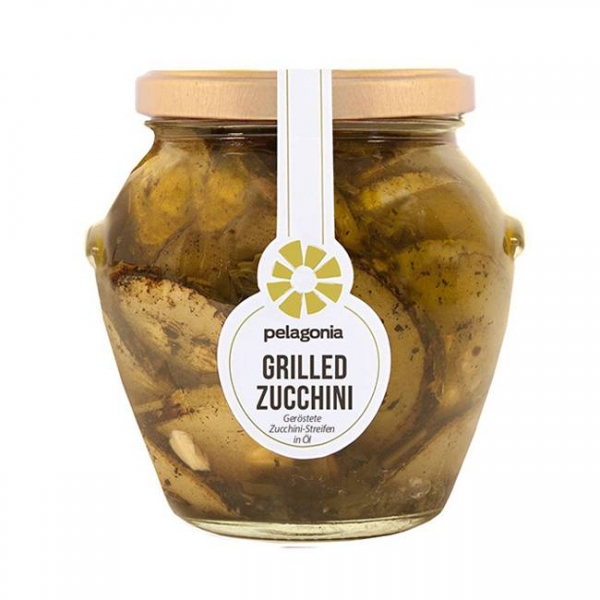 Pelagonia Grilled Zucchini - In Öl eingelegte, gegrillte Zucchini Streifen 510g