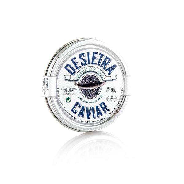 Desietra Baeriskaya Kaviar (Acipenser baerii), Aquakultur Deutschland, 125g