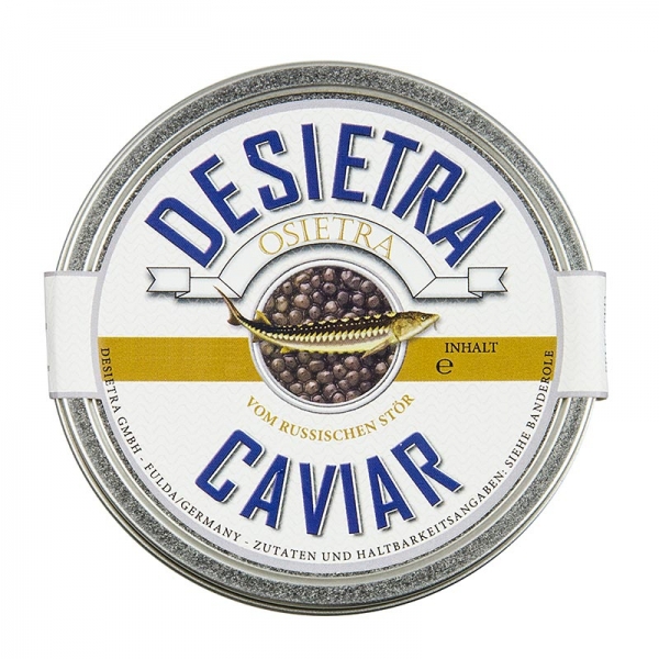 Desietra Osietra Kaviar (Acipenser gueldenstaedtii), Aquakultur Deutschland, 125g