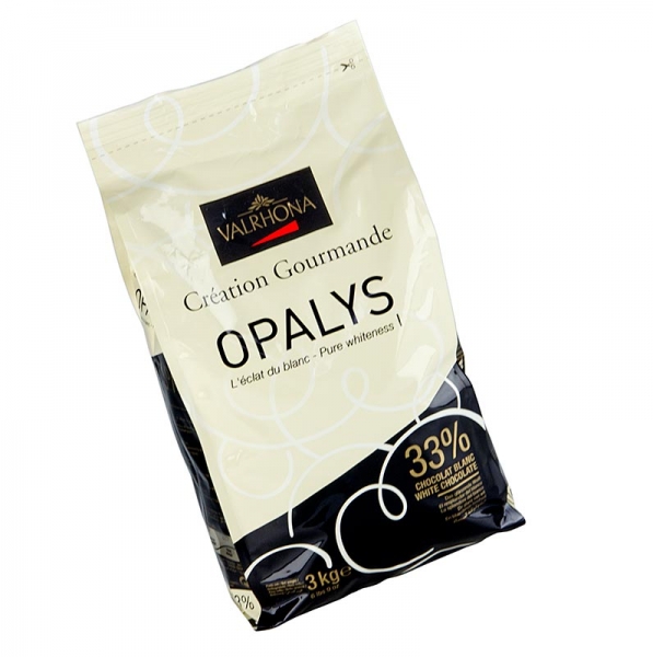 Opalys, weiße Couverture, Callets, 33% Kakaobutter, 3 kg