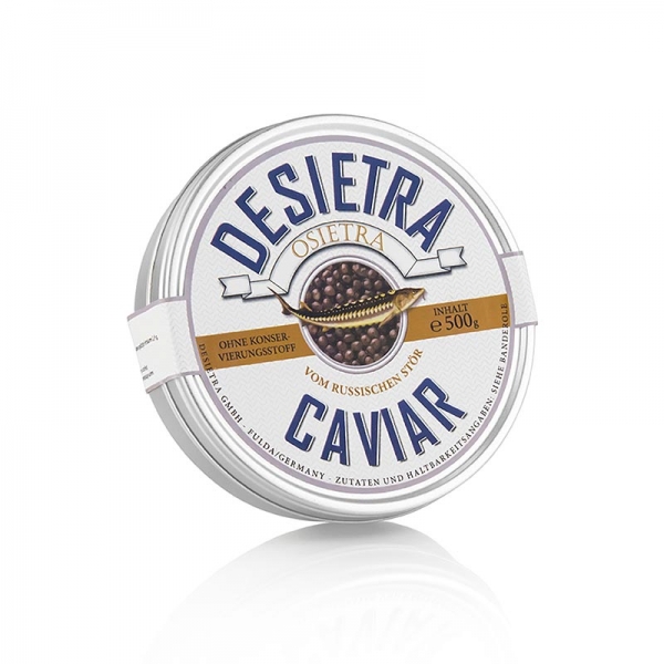 Desietra Osietra Kaviar (gueldenstaedtii), Aquakultur, ohne Konservierungsmittel, 500g