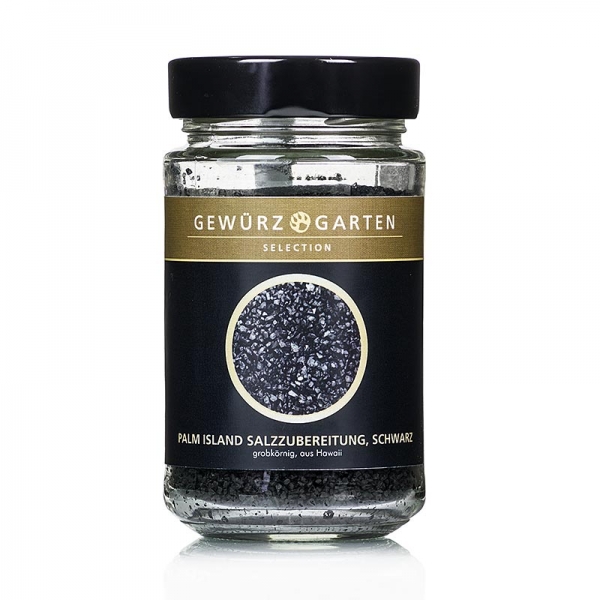 Gewürzgarten Palm Island Salzzubereitung Aktivkohle, schwarz, grob, Hawaii, 220g