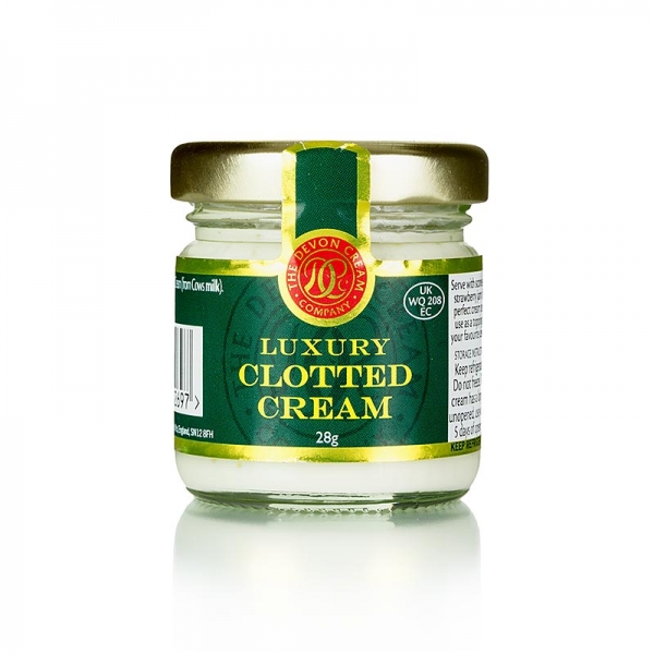 Englische Clotted Cream, feste Rahm-Creme, 56% Fett, 28g